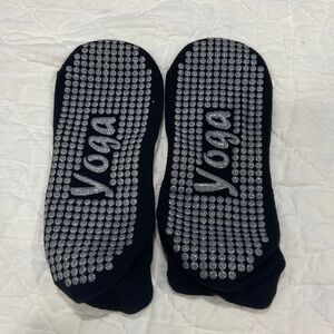Black yoga socks with grip bottoms​​​​​